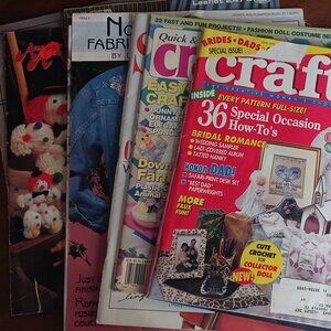 Lot of 7 Crafting Magazines Doll Making Sewing Embroidery